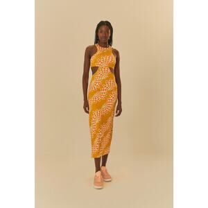 FARM Rio x Adidas Psychedelic Wave midi